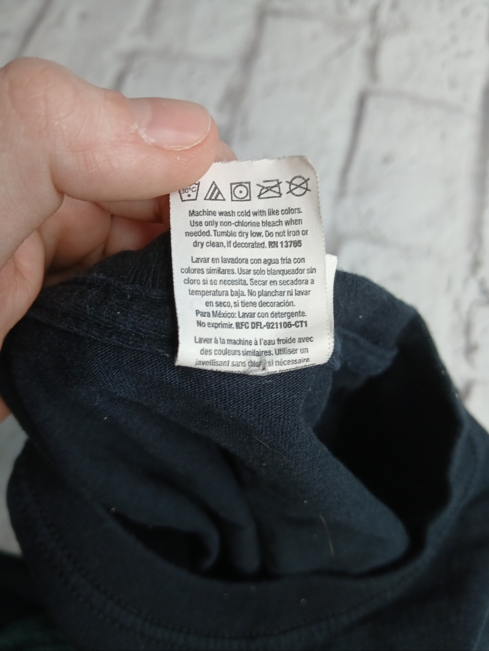Fruit of the Loom Black Graphic Tee with White Text - Me? Sarcastic? Never. - Picture 3 of 3